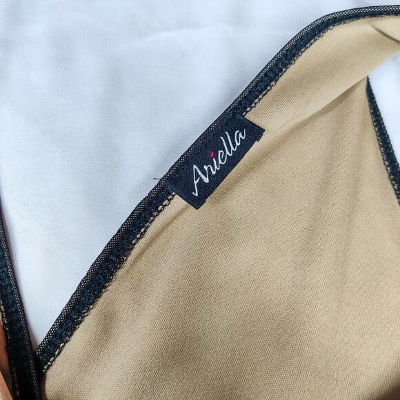 Vintage Y2K Ariella Black Sheer Mesh Ruched Fit & Flare Dress Medium Whimsigoth - Picture 7 of 11